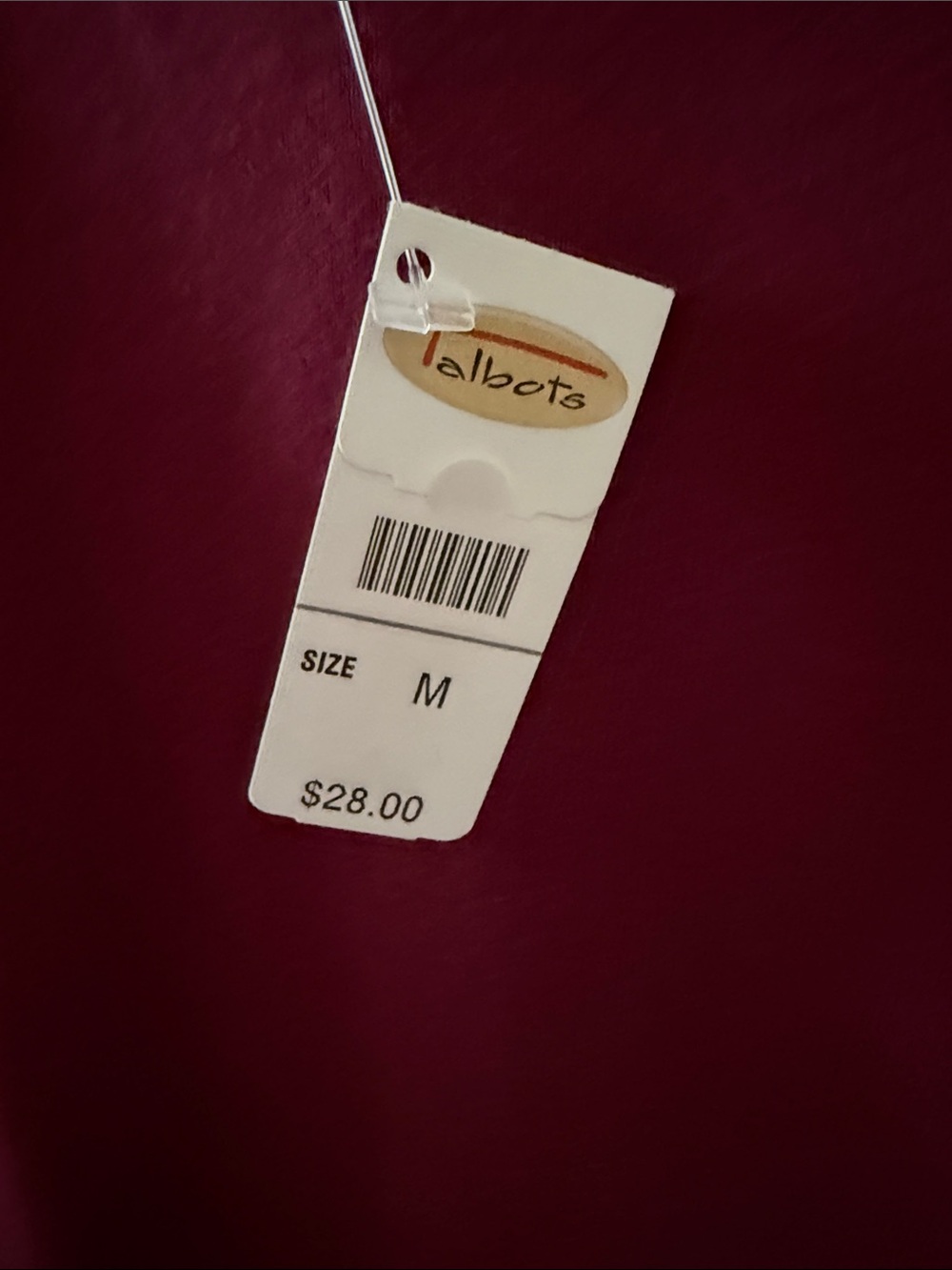 Talbots Women's Long Sleeve Crewneck Top - Wine - Picture 3 of 3